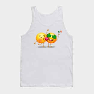 Kiss Me I'm Irish Emojis Tank Top